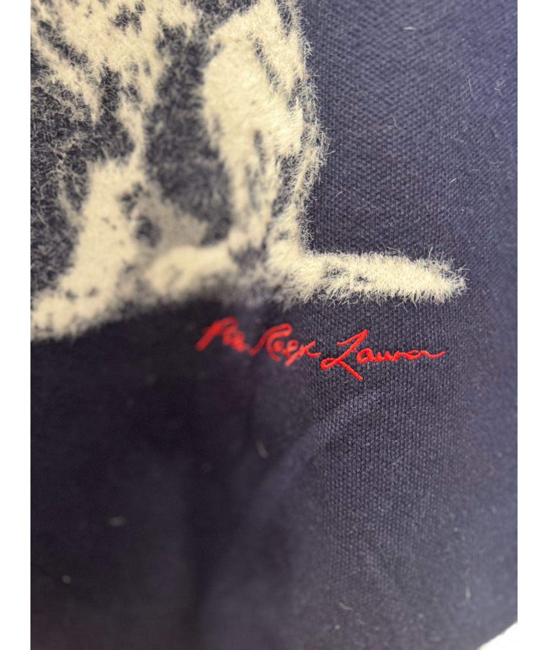 POLO RALPH LAUREN Темно-синий хлопковый джемпер / свитер, фото 4