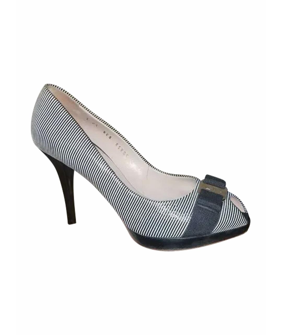FERRAGAMO Синие кожаные туфли, фото 1