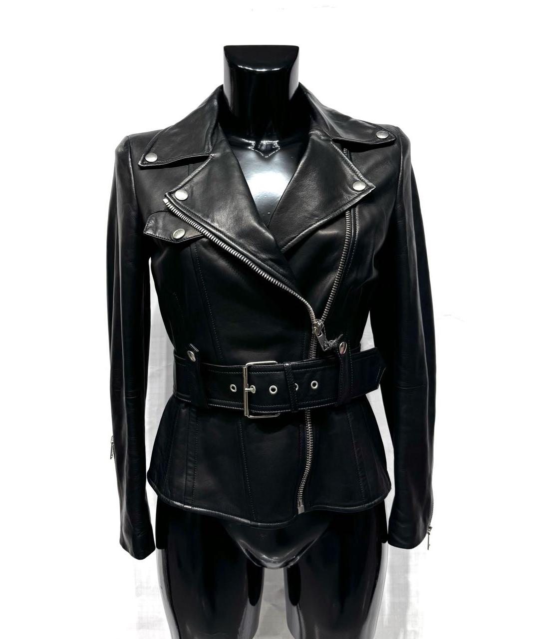 ALEXANDER MCQUEEN Черная кожаная куртка, фото 8
