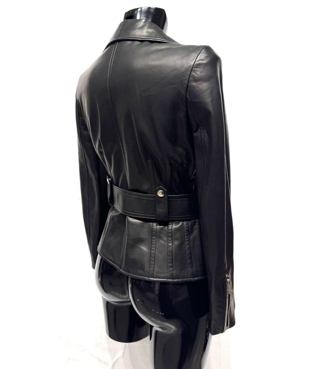 ALEXANDER MCQUEEN Черная кожаная куртка, фото 3