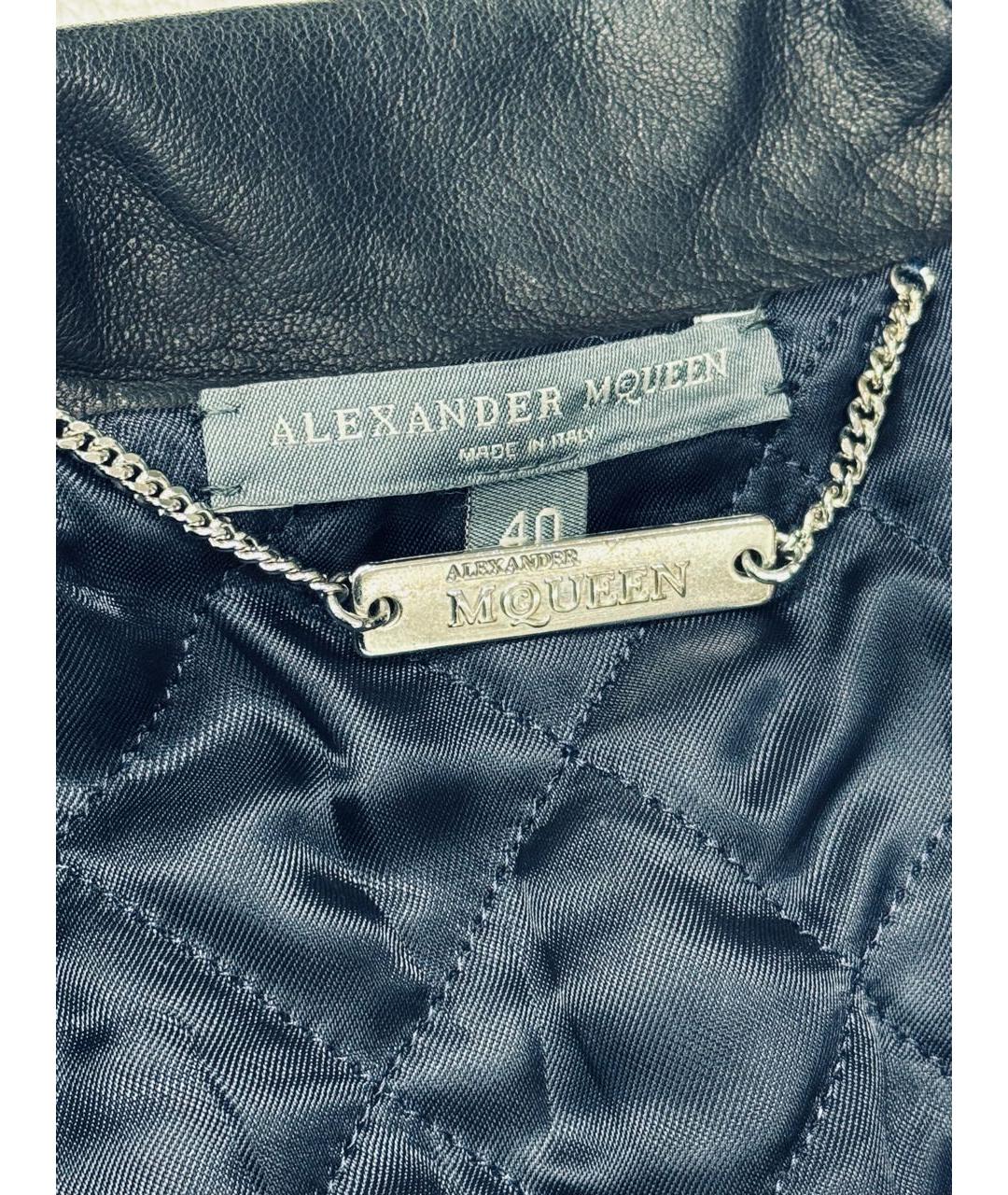ALEXANDER MCQUEEN Черная кожаная куртка, фото 6