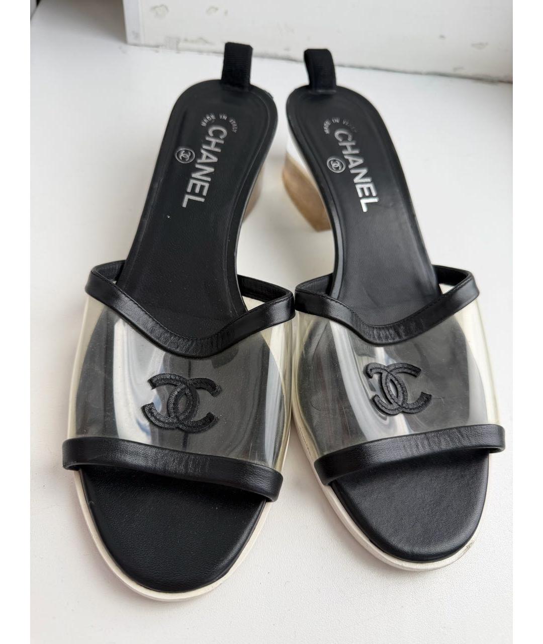 CHANEL Прозрачные сабо, фото 2