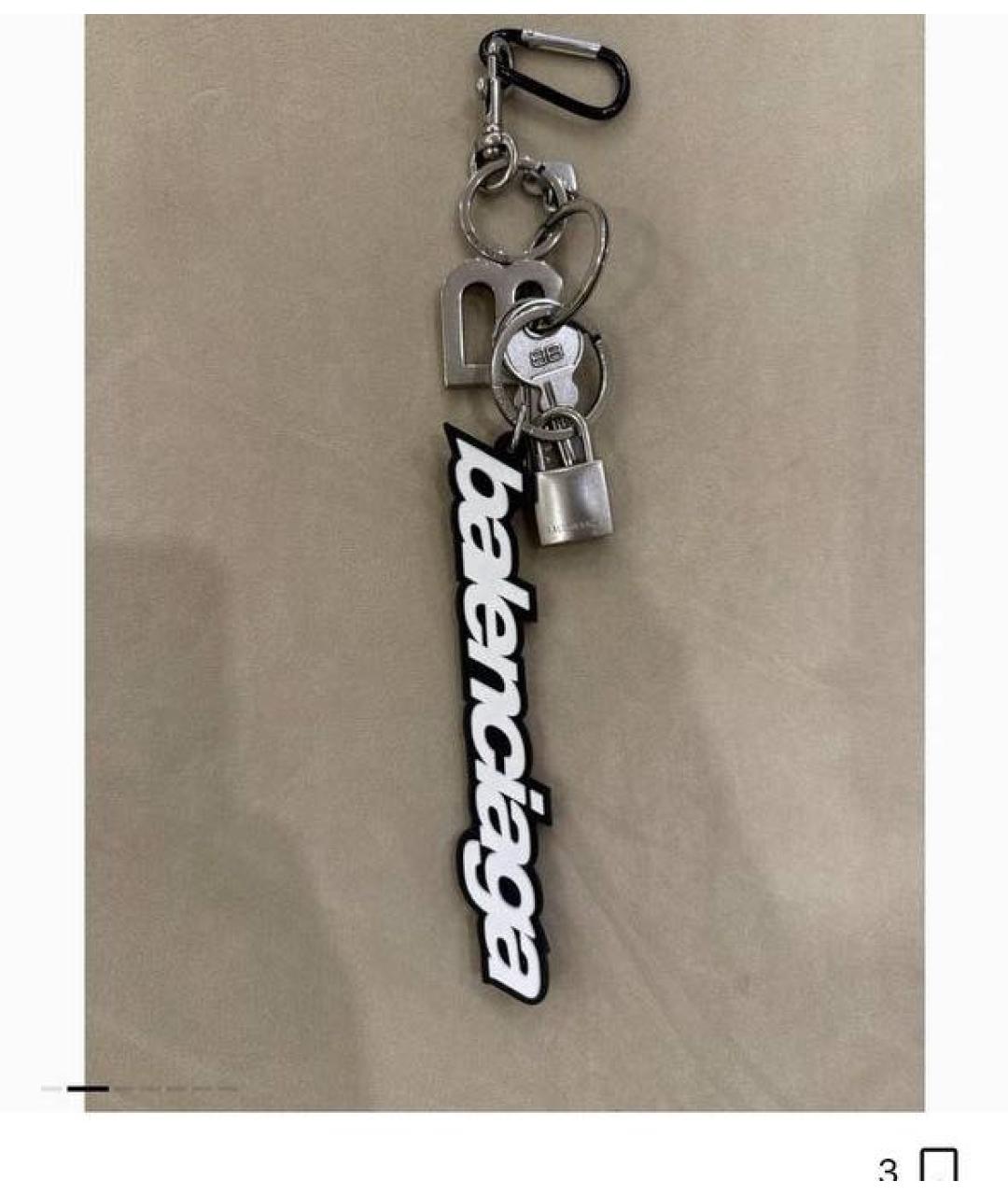 BALENCIAGA Серебряный брелок, фото 7