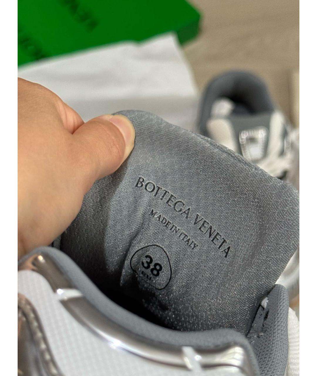 BOTTEGA VENETA Серебряные кроссовки, фото 4