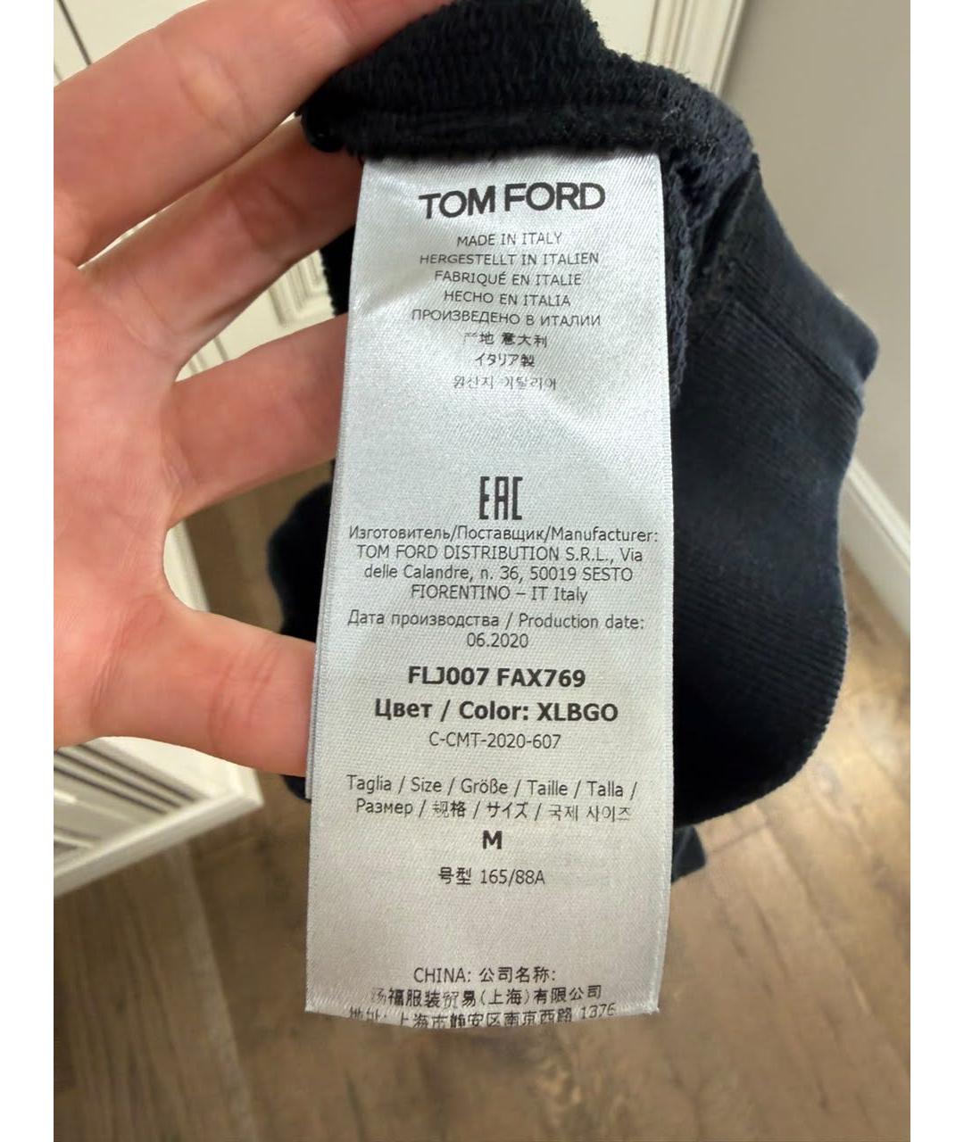 TOM FORD Черный хлопковый джемпер / свитер, фото 4
