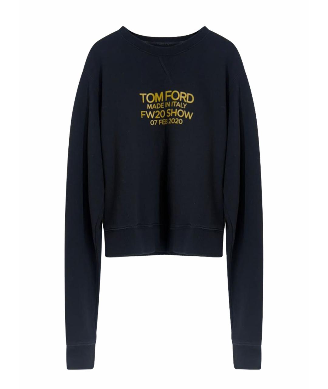 TOM FORD Черный хлопковый джемпер / свитер, фото 1