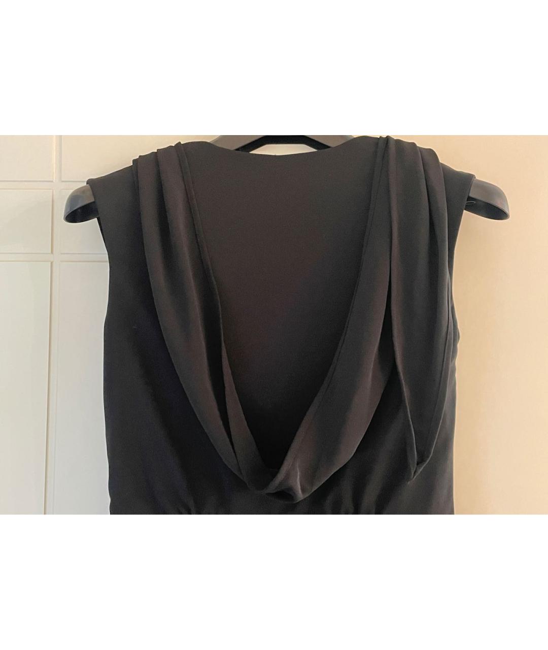 ELISABETTA FRANCHI Черное вискозное коктейльное платье, фото 4