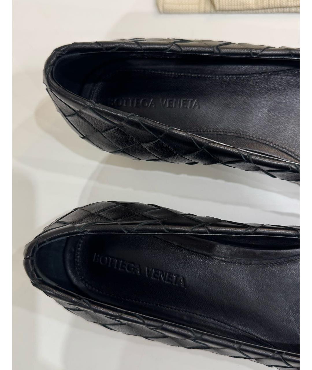 BOTTEGA VENETA Черные кожаные балетки, фото 5