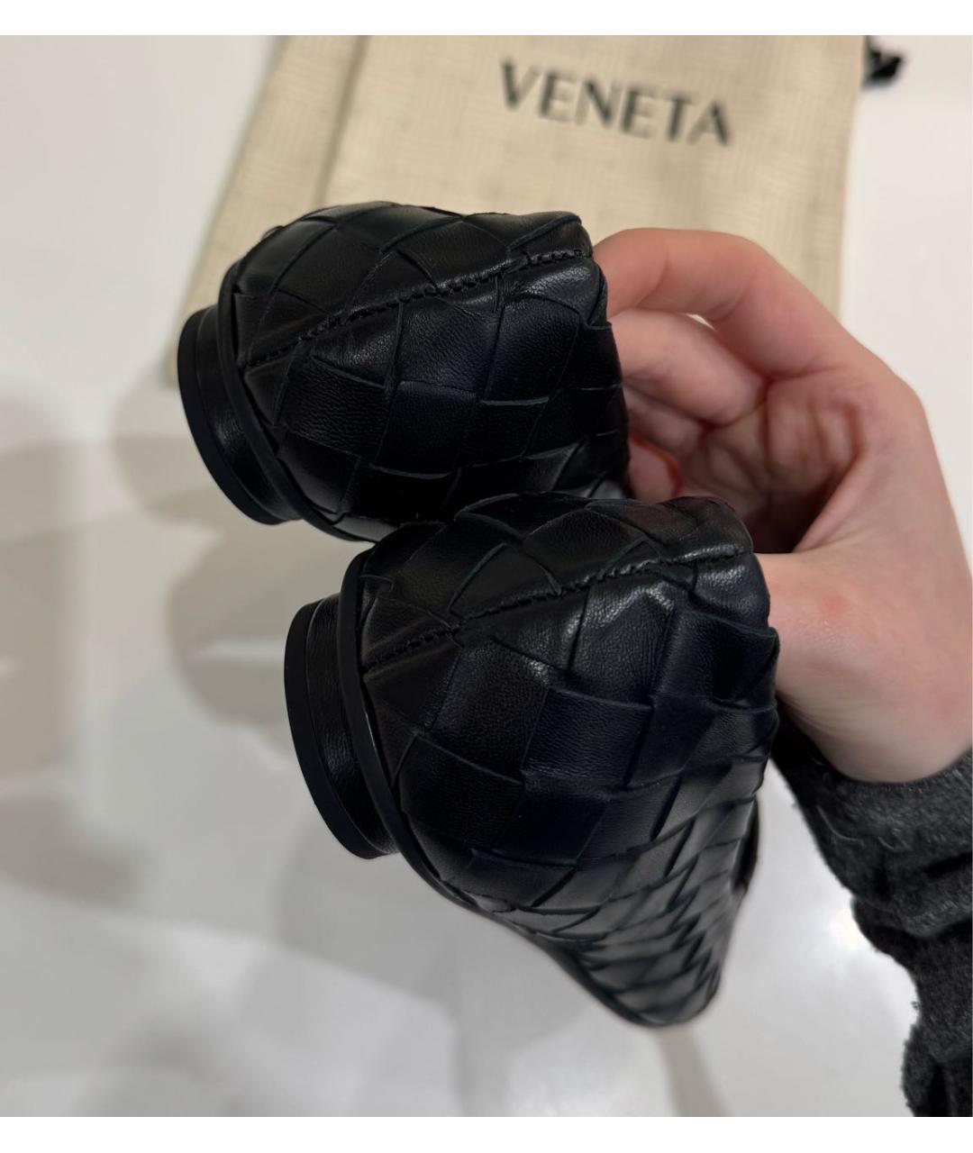 BOTTEGA VENETA Черные кожаные балетки, фото 6