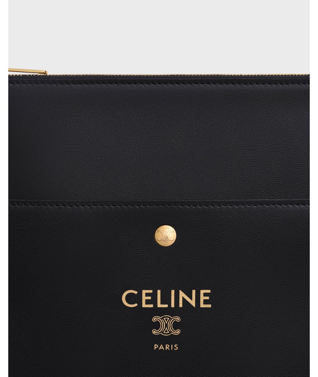CELINE Черная кожаная сумка через плечо, фото 5