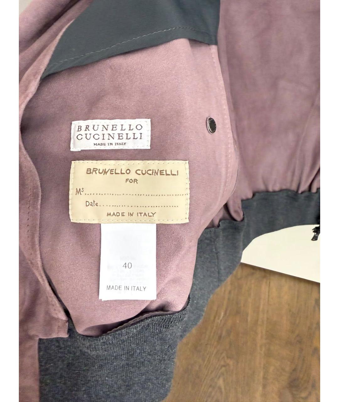 BRUNELLO CUCINELLI Розовая замшевая куртка, фото 2