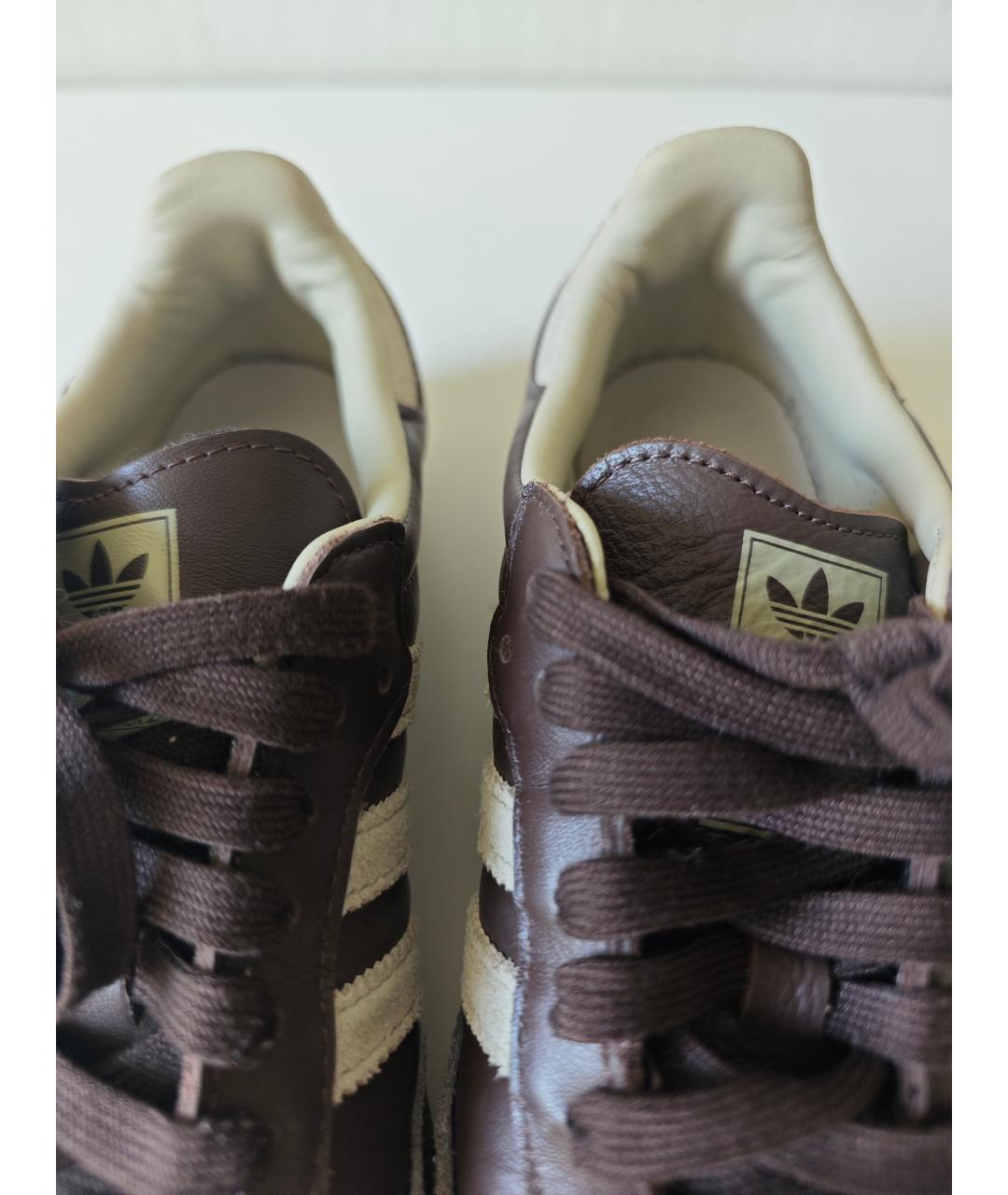 ADIDAS Коричневые кожаные кроссовки, фото 4
