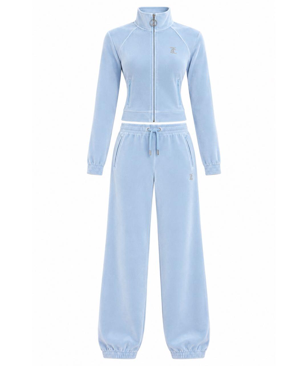 JUICY COUTURE Голубой велюровый спортивные костюмы, фото 1