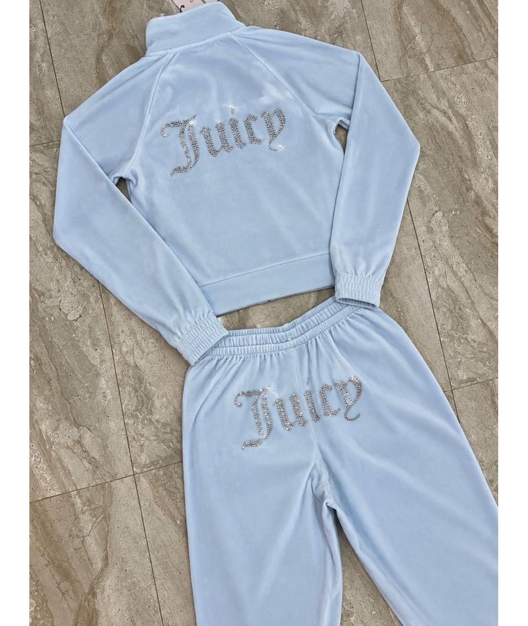 JUICY COUTURE Голубой велюровый спортивные костюмы, фото 2