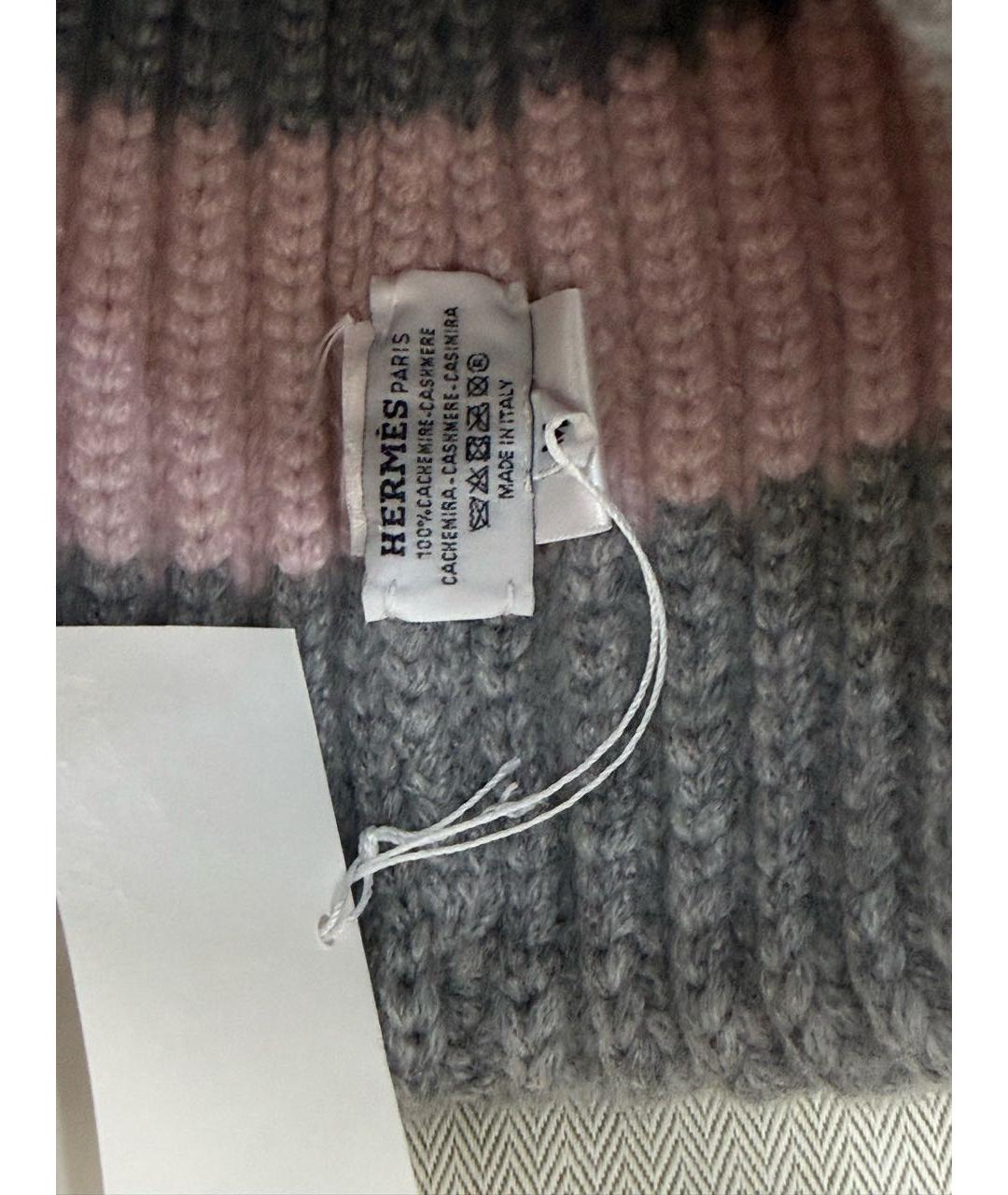 HERMES Розовая шерстяная шапка, фото 3