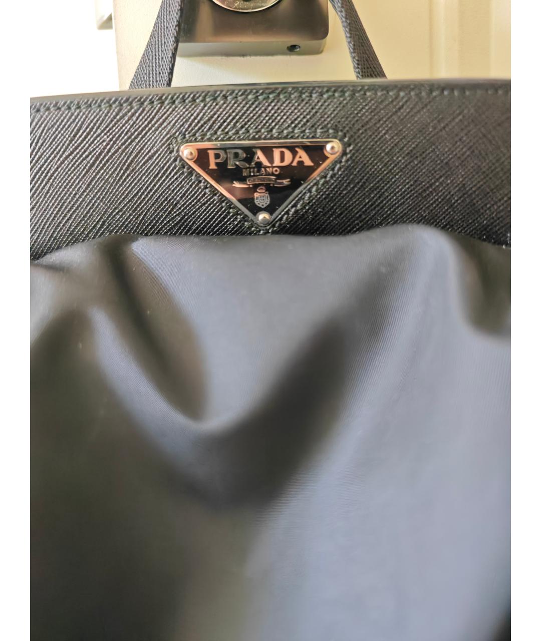 PRADA Темно-синий нейлоновый рюкзак, фото 7