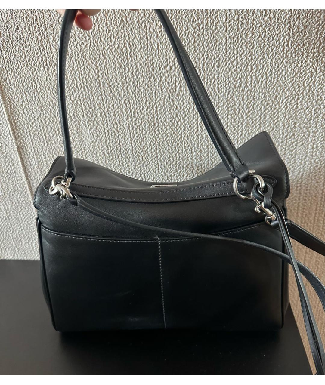 BALENCIAGA Черная кожаная сумка с короткими ручками, фото 3