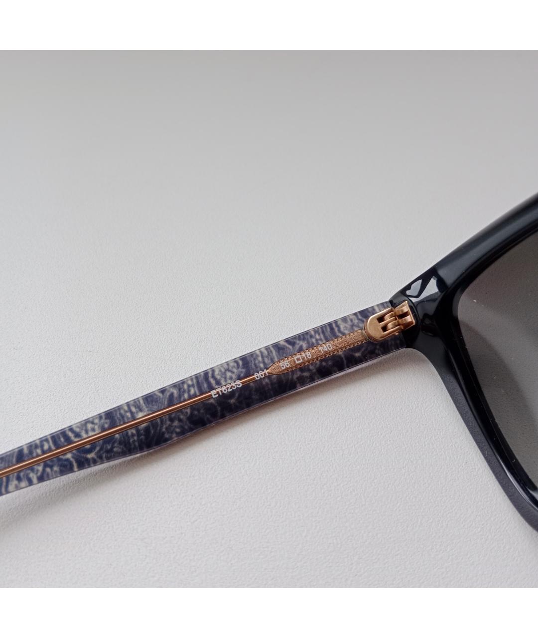 ETRO Черные пластиковые солнцезащитные очки, фото 7