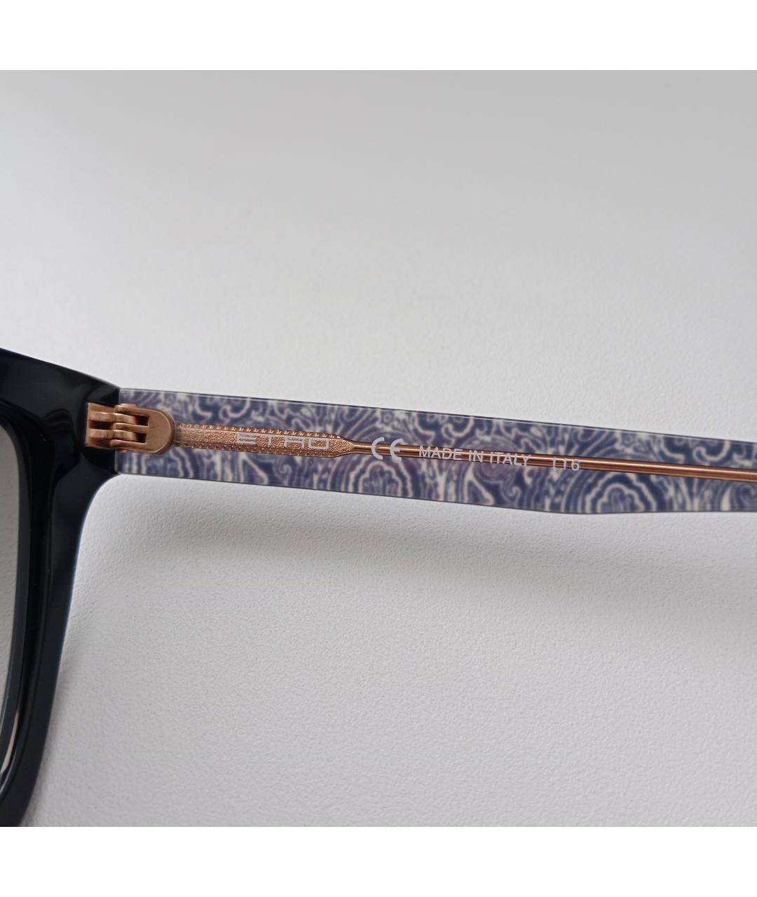 ETRO Черные пластиковые солнцезащитные очки, фото 8