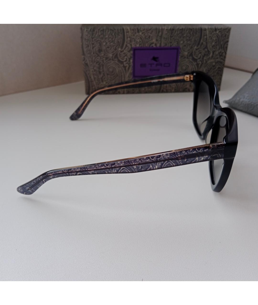 ETRO Черные пластиковые солнцезащитные очки, фото 4