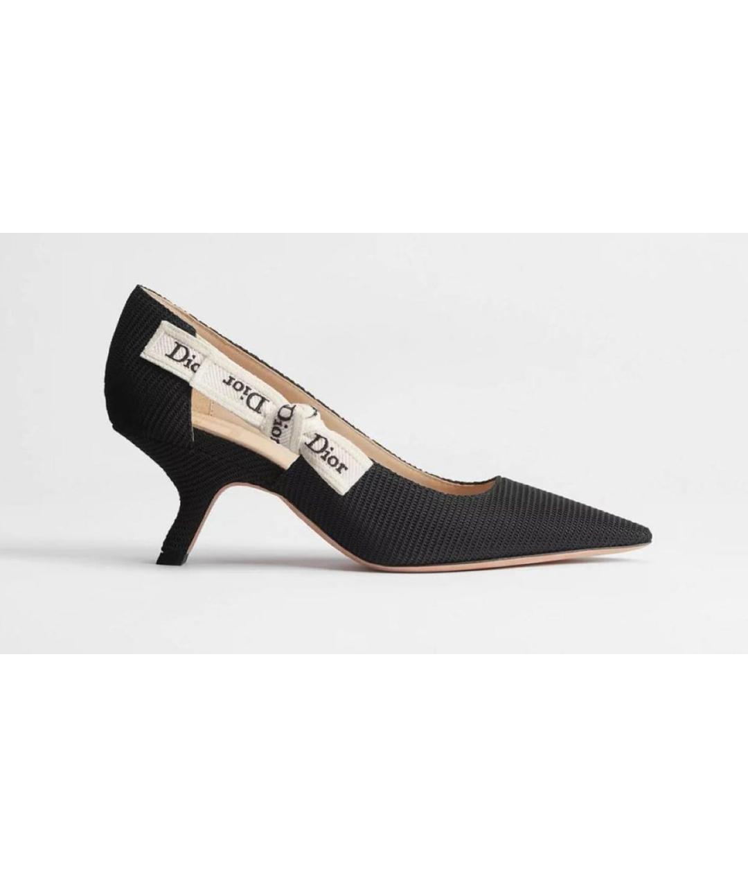 CHRISTIAN DIOR Черные текстильные туфли, фото 4