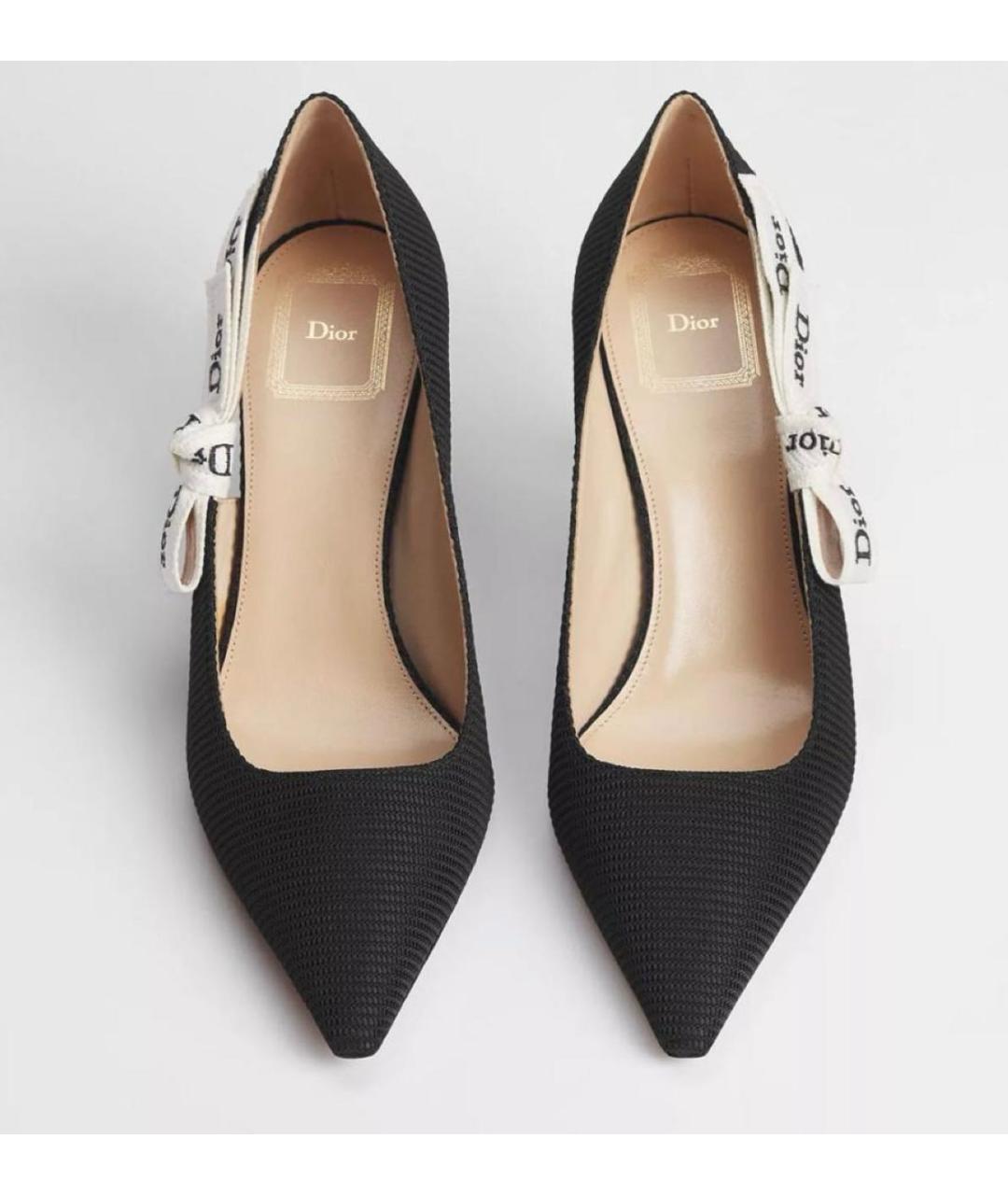 CHRISTIAN DIOR Черные текстильные туфли, фото 2