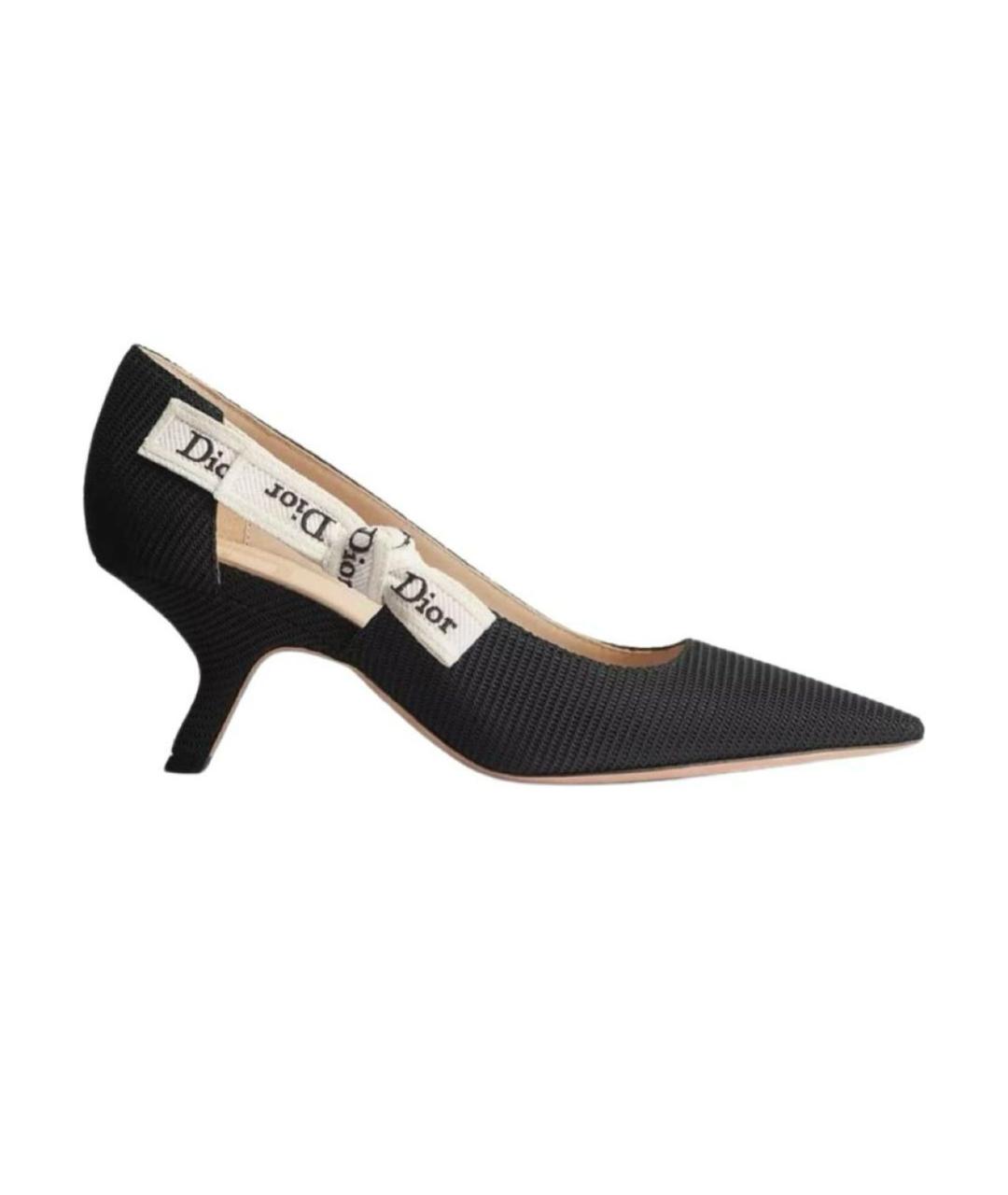 CHRISTIAN DIOR Черные текстильные туфли, фото 9