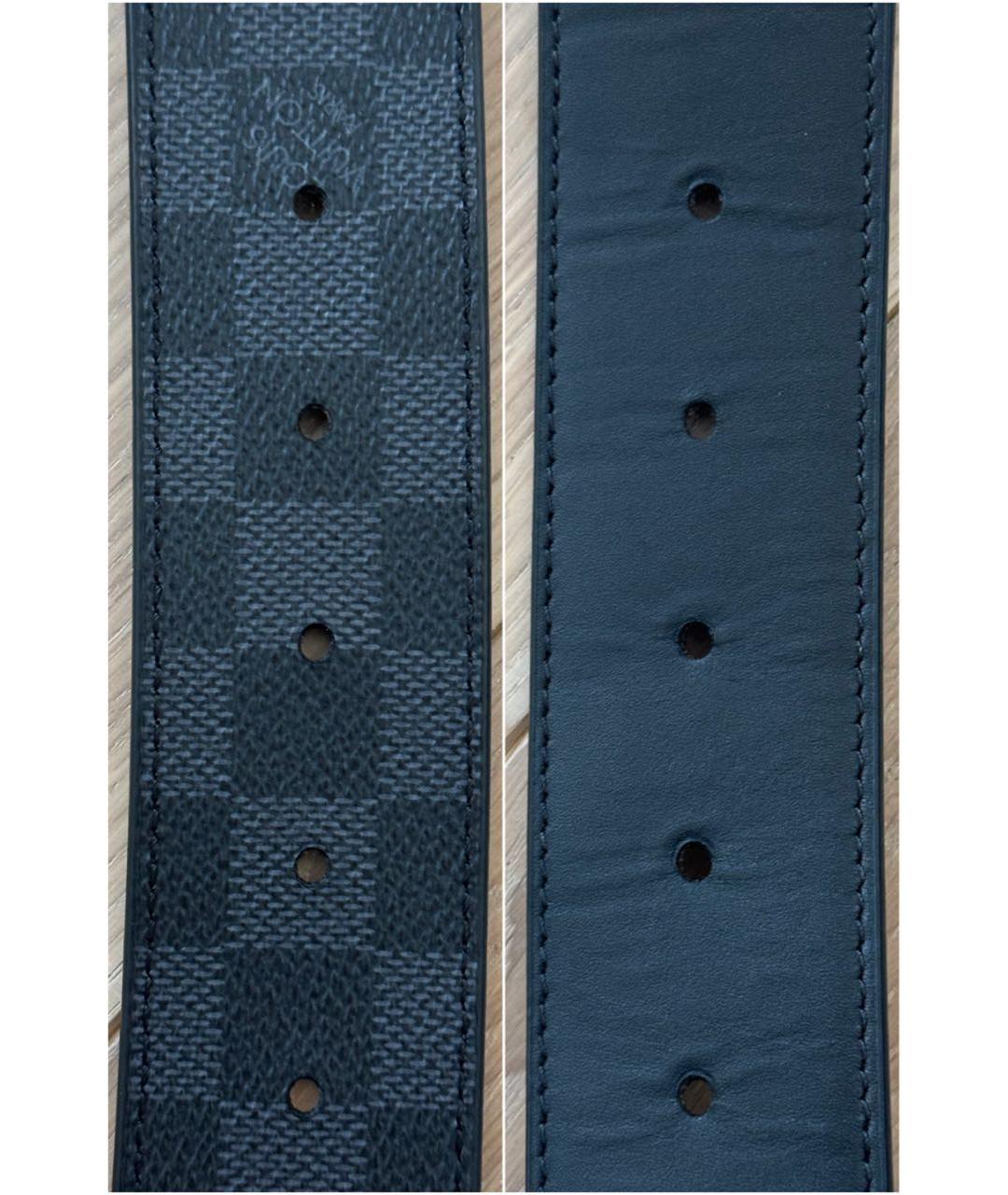 LOUIS VUITTON Черный кожаный ремень, фото 6