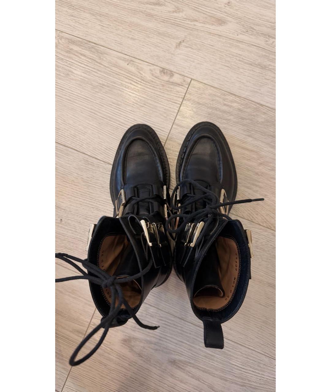 SANTONI Черные кожаные ботинки, фото 3