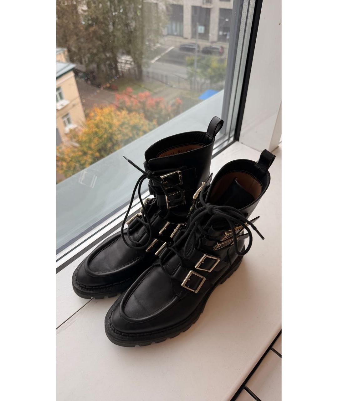 SANTONI Черные кожаные ботинки, фото 7