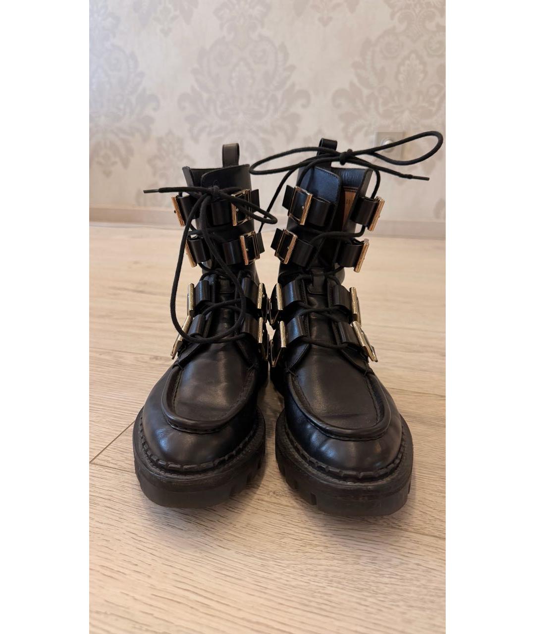 SANTONI Черные кожаные ботинки, фото 2