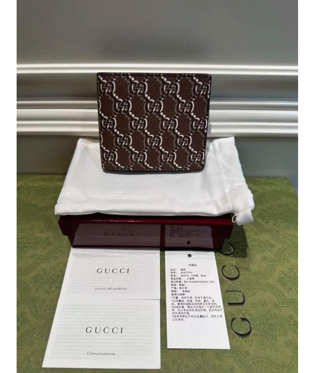 GUCCI Коричневый кошелек, фото 3