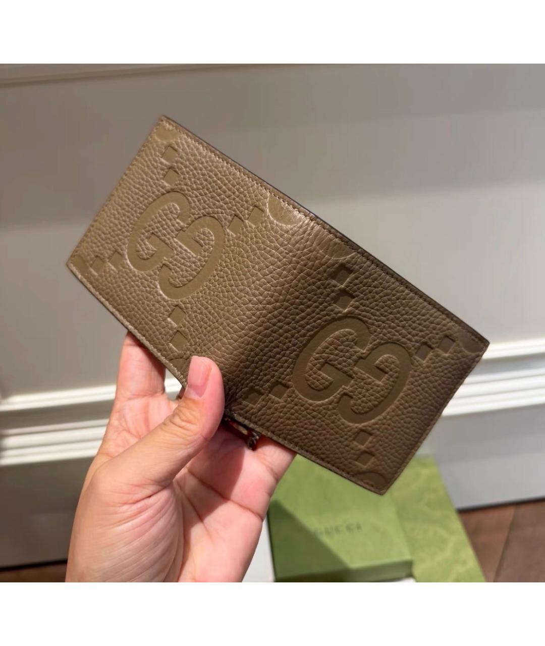 GUCCI Коричневый кожаный кошелек, фото 5