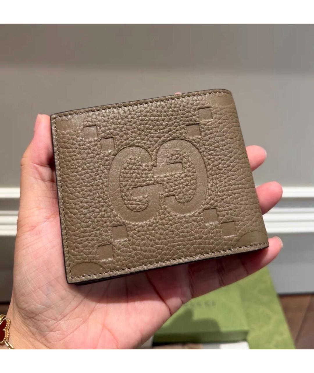 GUCCI Коричневый кожаный кошелек, фото 2