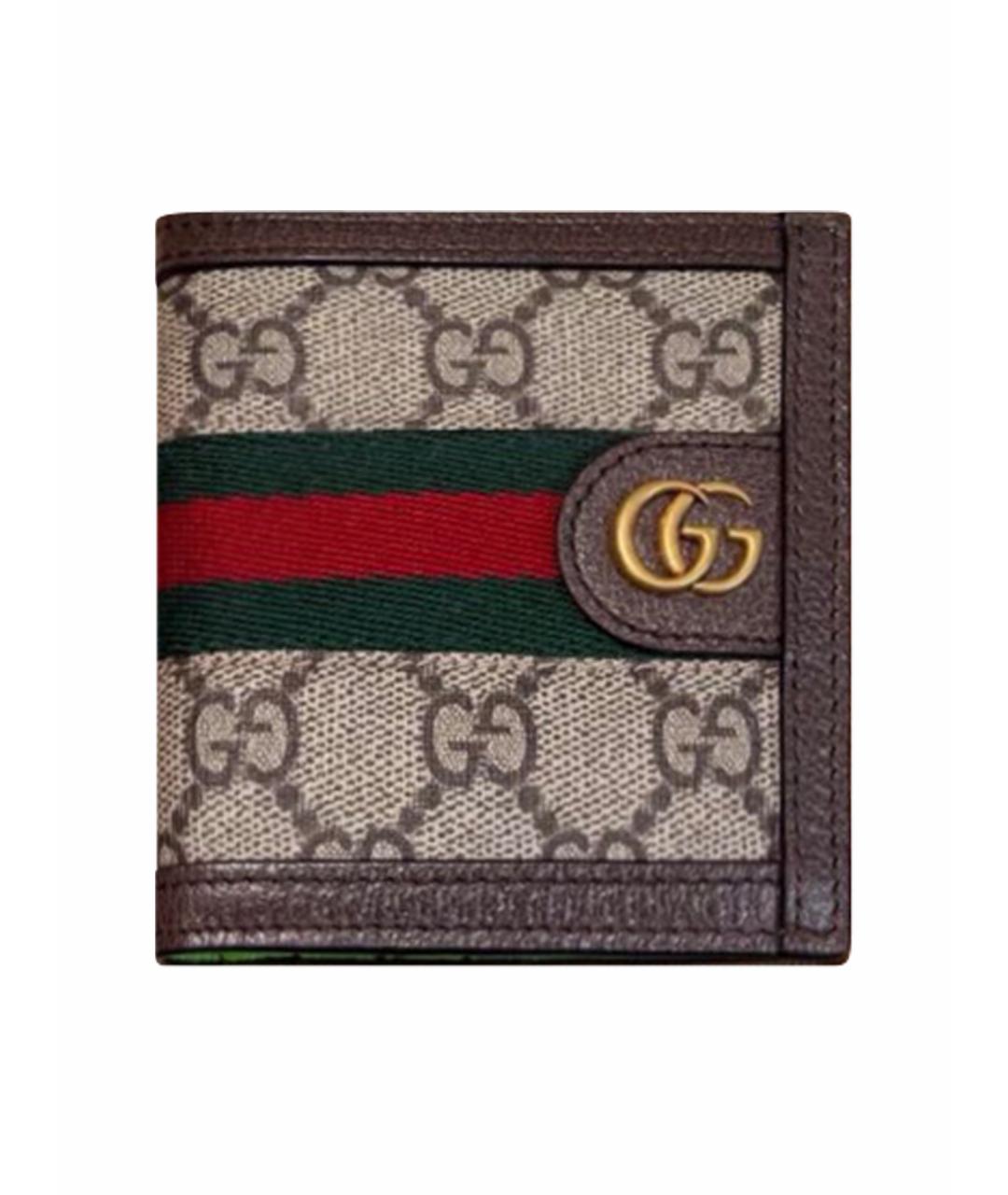 GUCCI Коричневый кожаный кошелек, фото 1