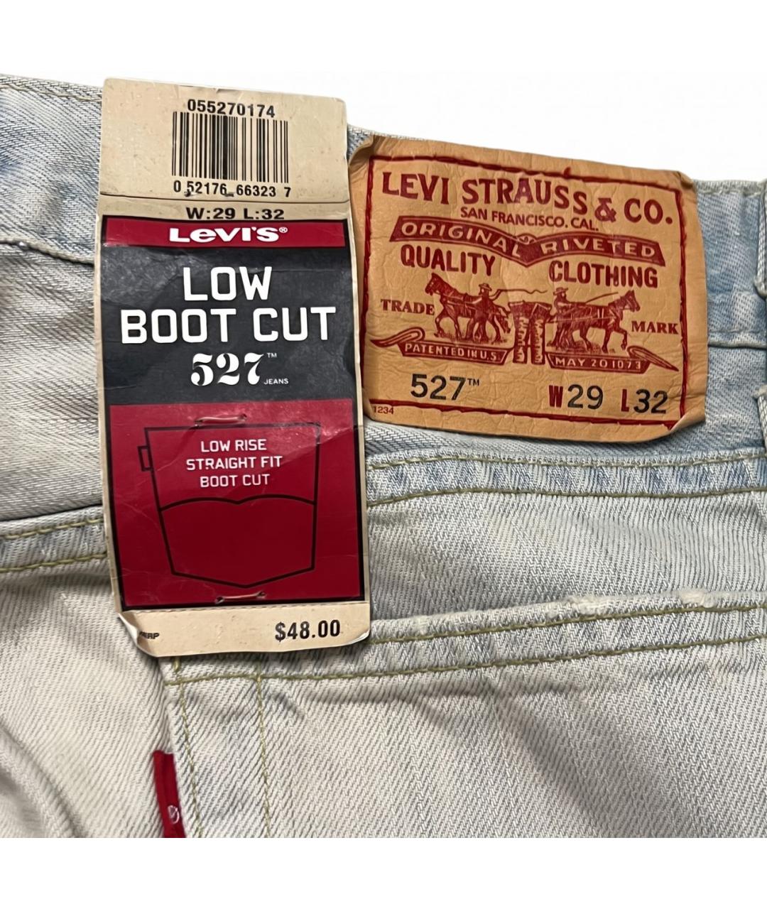 LEVI'S Голубые хлопковые джинсы, фото 6