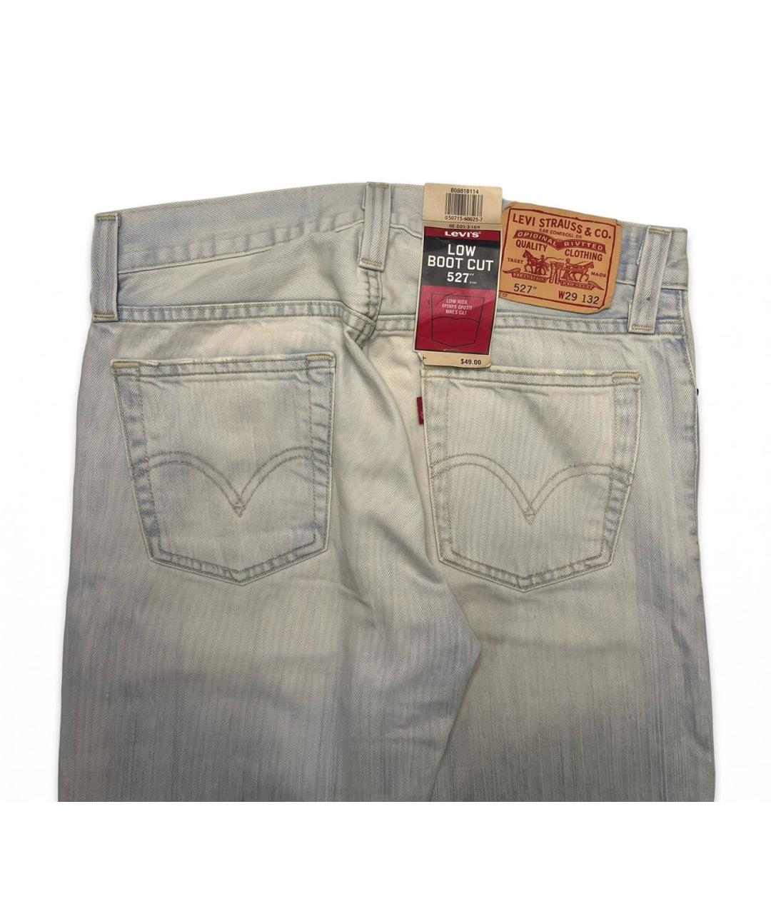 LEVI'S Голубые хлопковые джинсы, фото 5