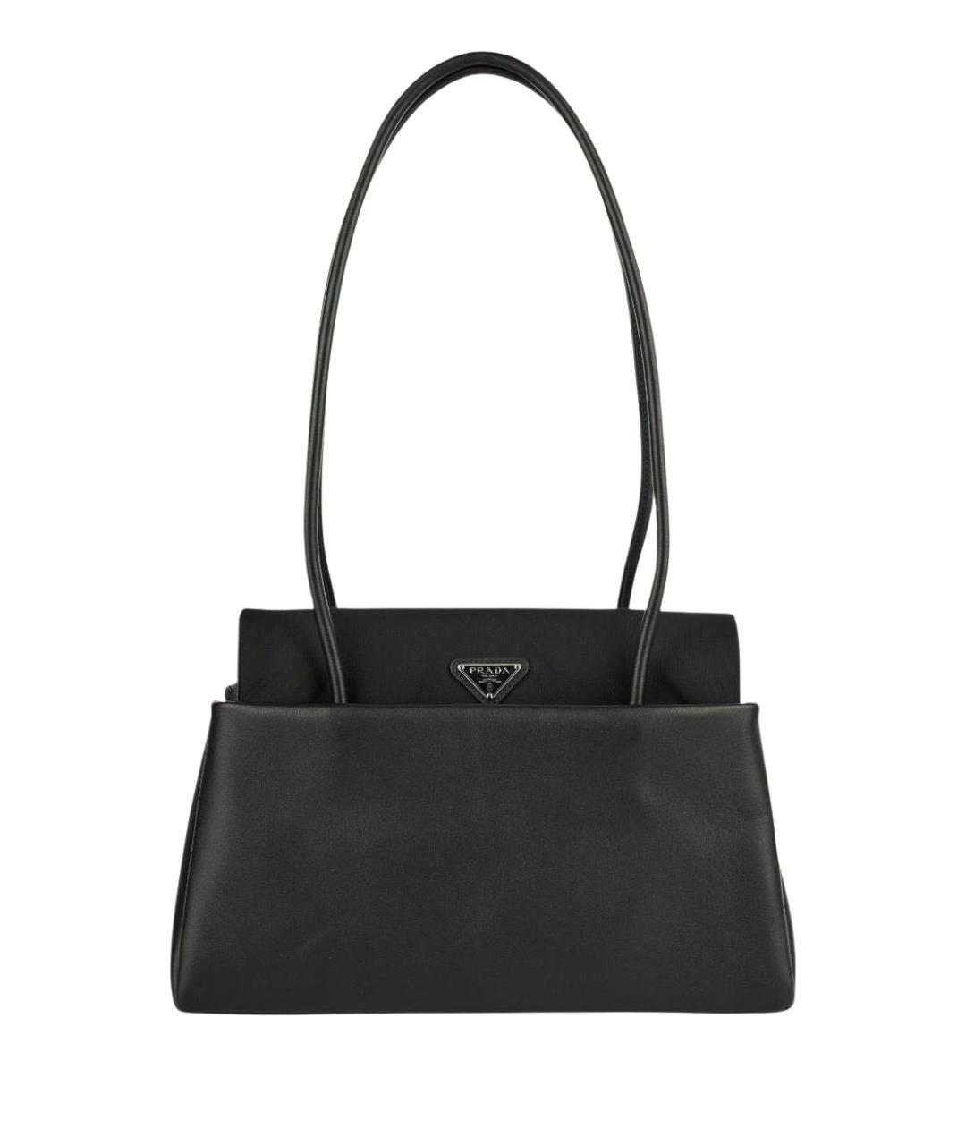 PRADA Черная кожаная сумка тоут, фото 1