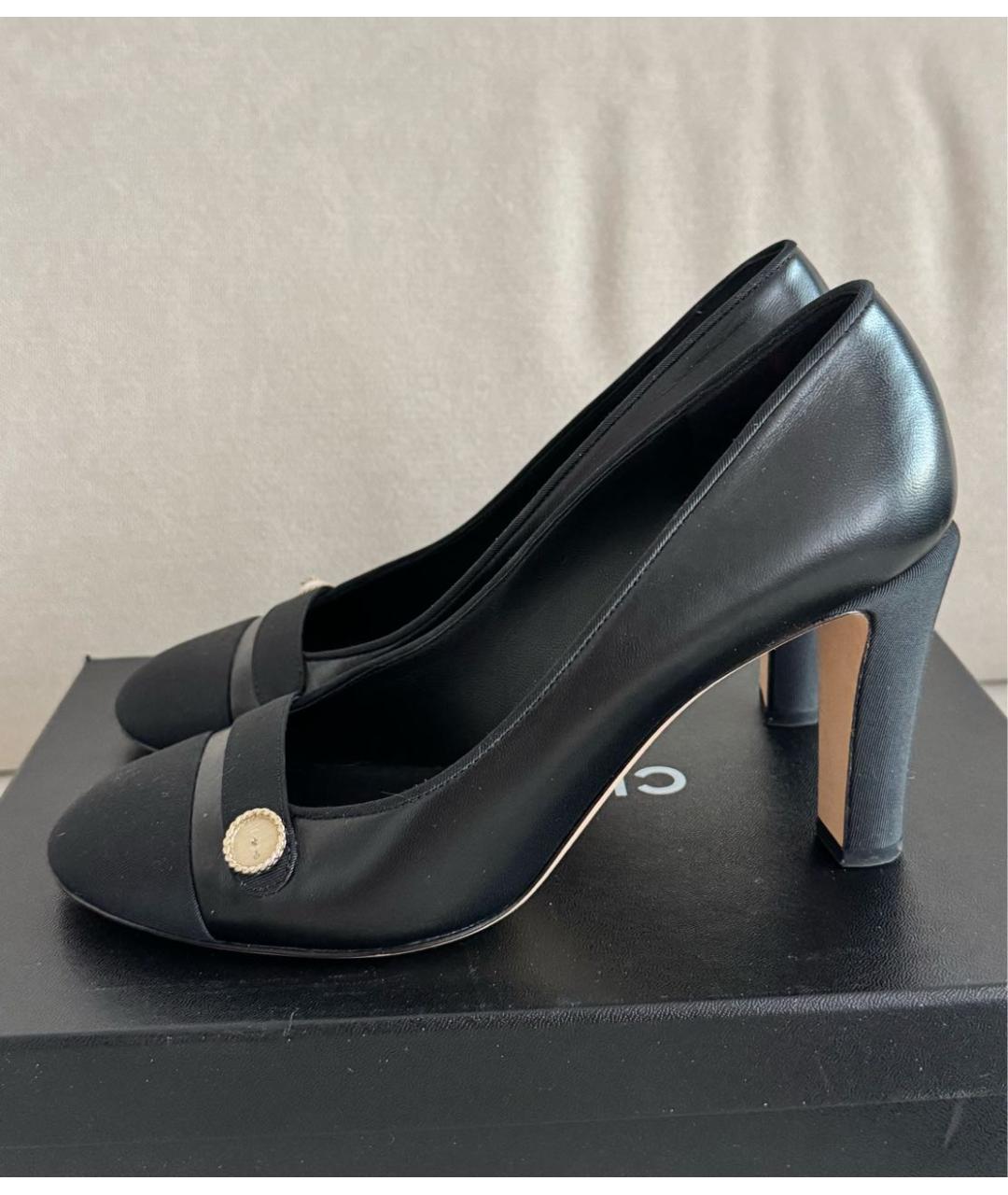 CHANEL Черные кожаные туфли, фото 7
