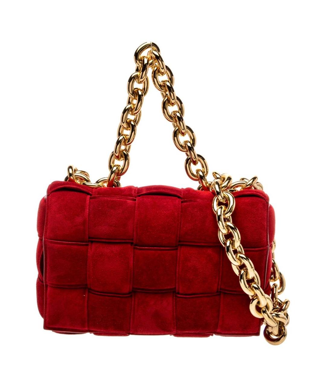 BOTTEGA VENETA Красная замшевая сумка через плечо, фото 9