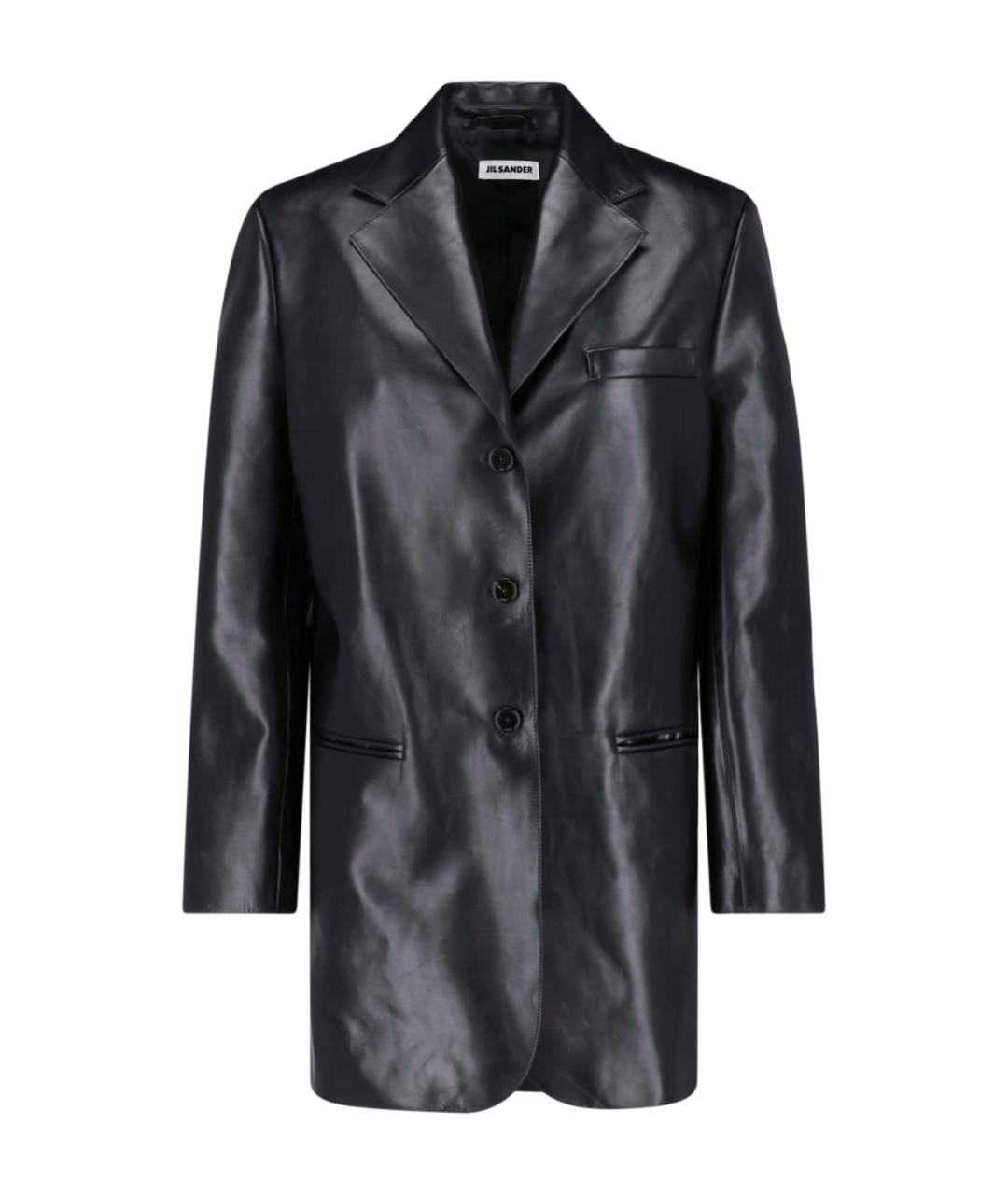 JIL SANDER Черный кожаный жакет/пиджак, фото 6