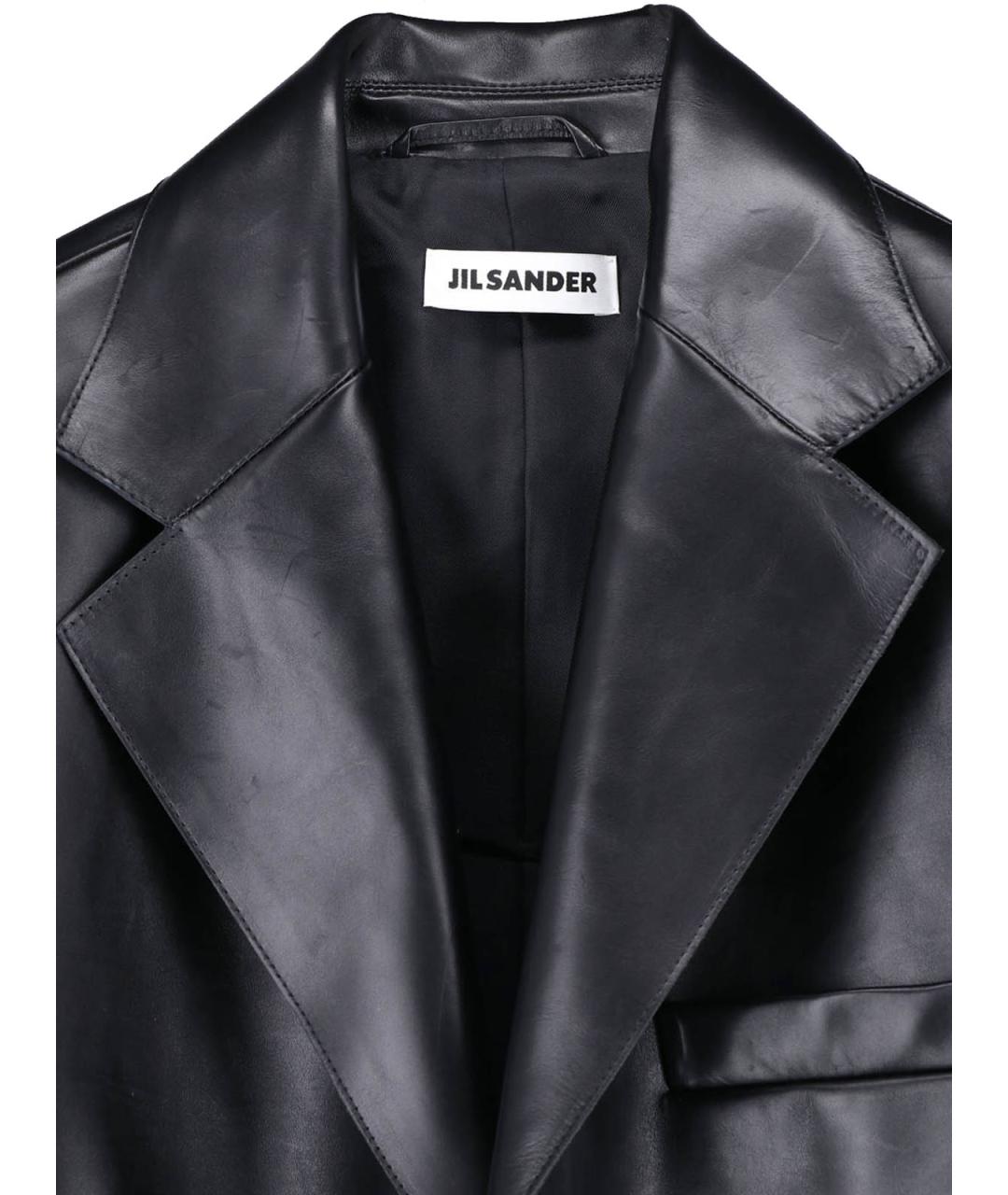 JIL SANDER Черный кожаный жакет/пиджак, фото 5