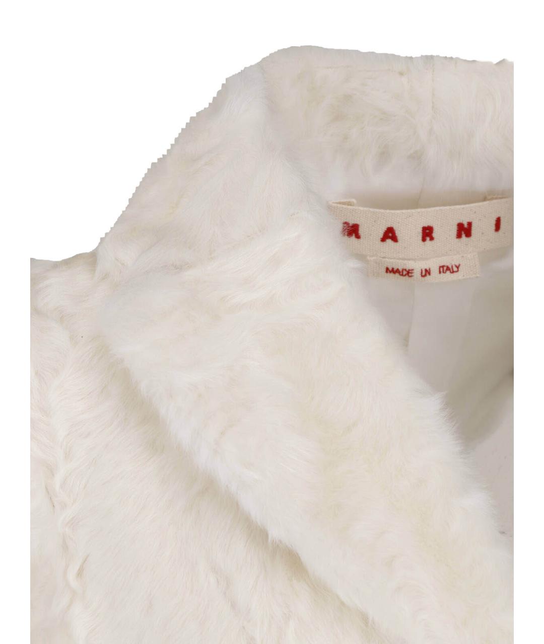MARNI Белая меховая дубленка, фото 5