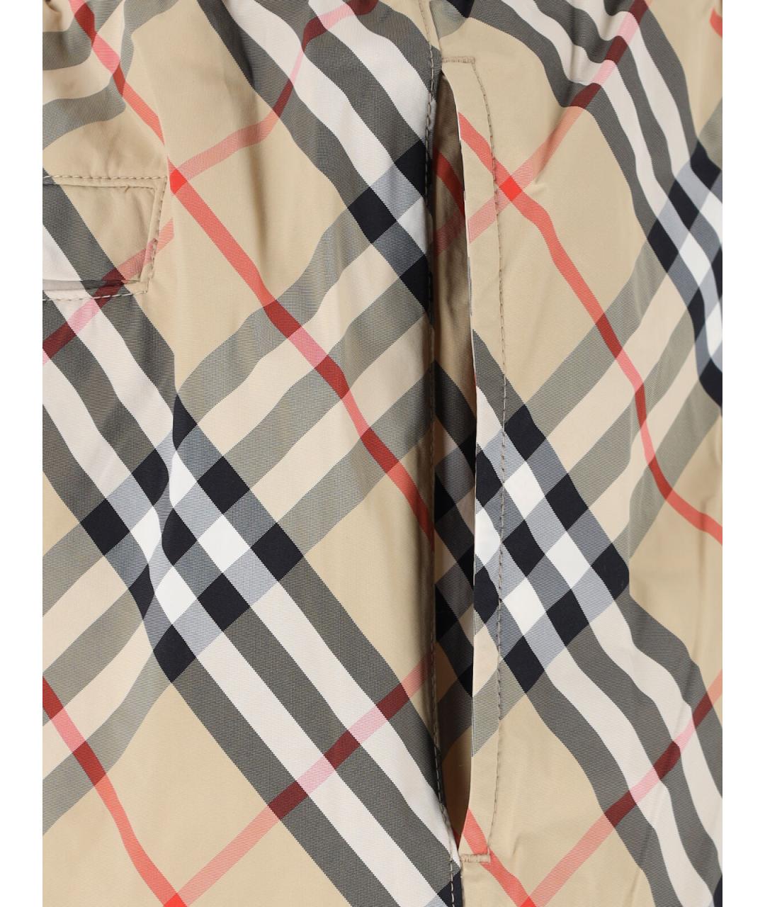 BURBERRY Бежевые полиамидовые шорты, фото 4
