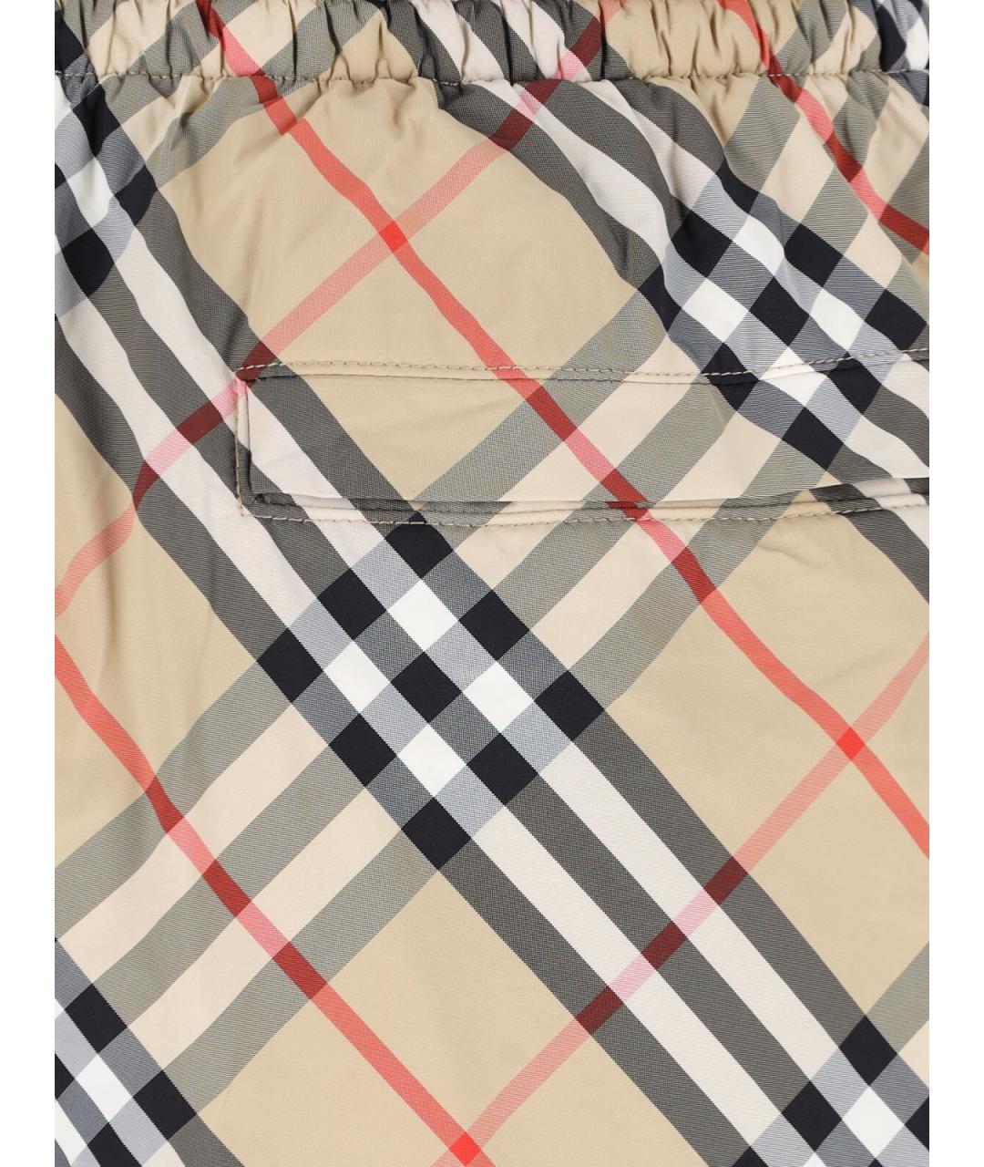 BURBERRY Бежевые полиамидовые шорты, фото 5