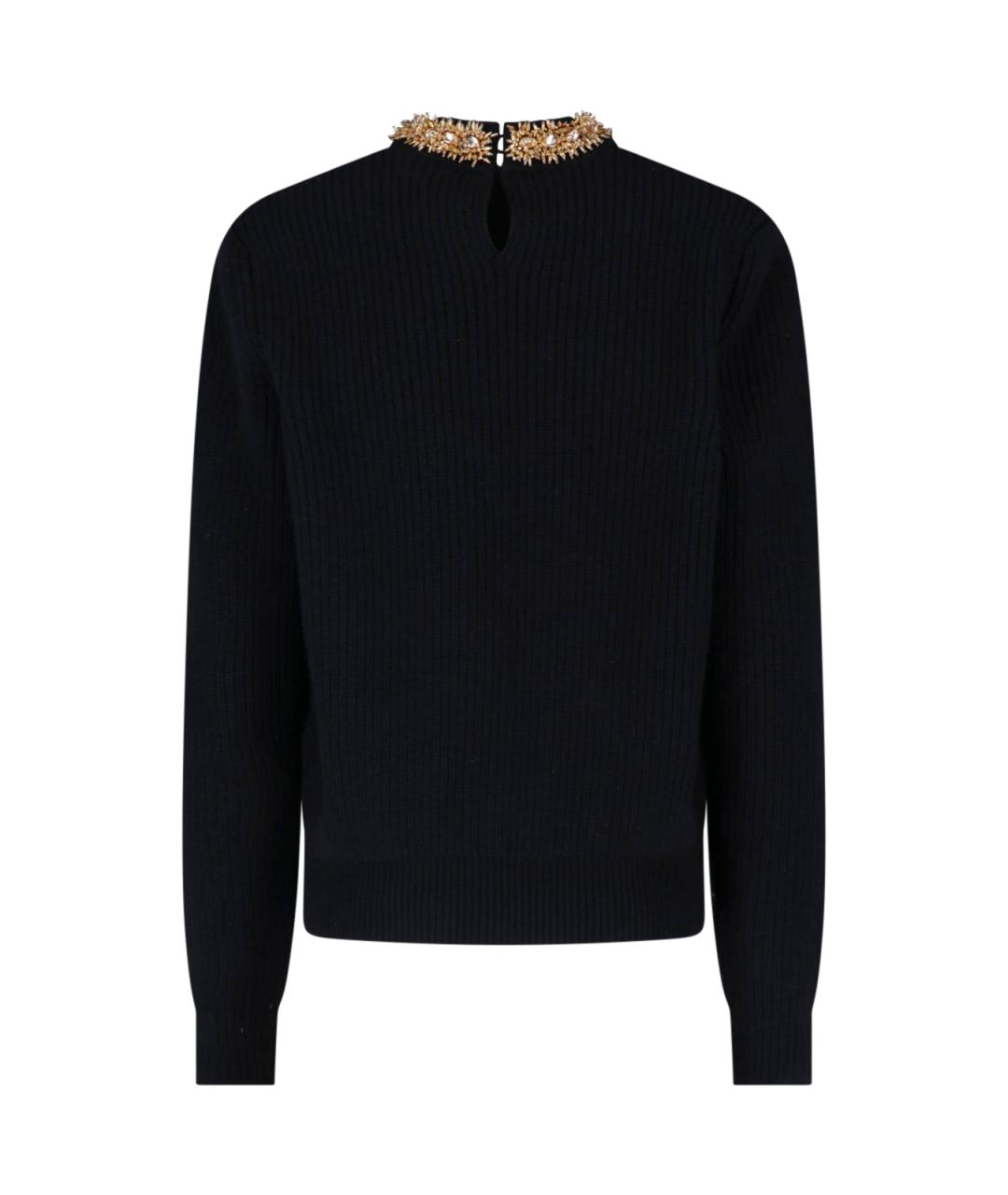 BALMAIN Черный кашемировый джемпер / свитер, фото 2