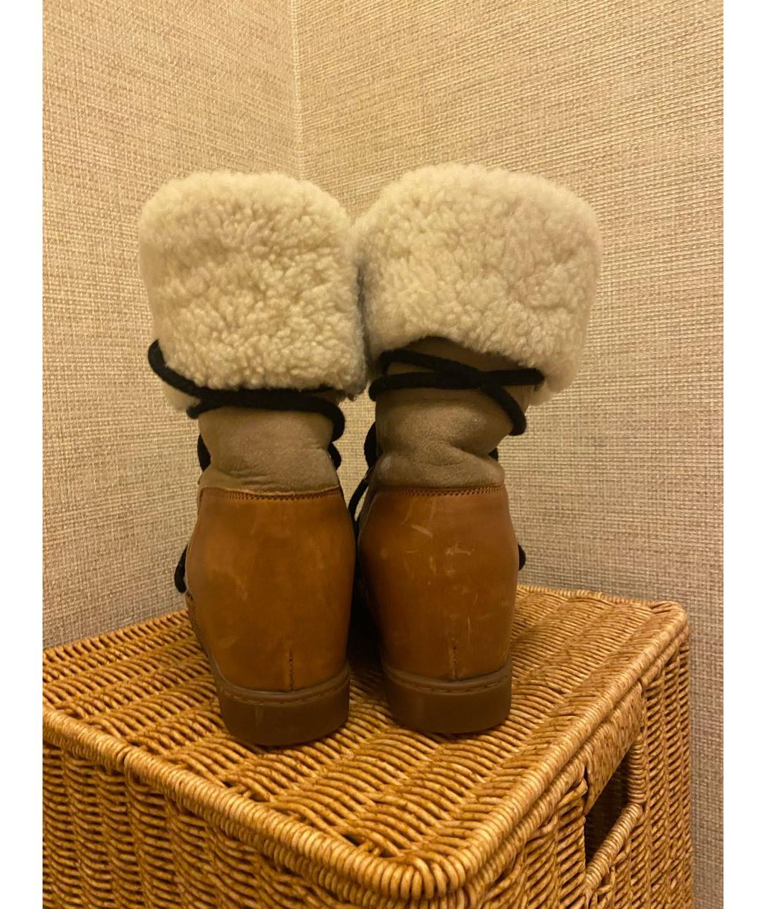 ISABEL MARANT Бежевые замшевые сапоги, фото 2