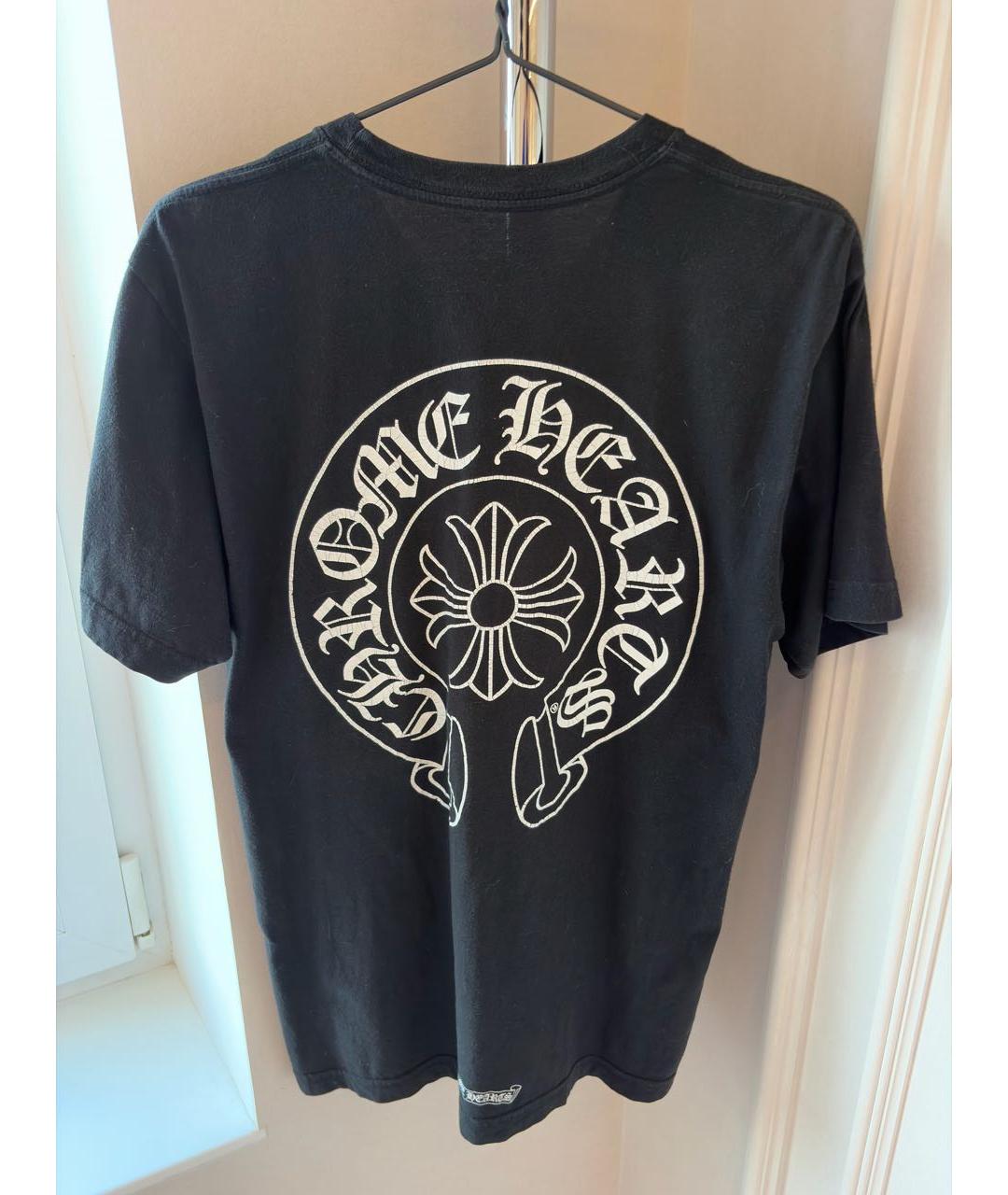 CHROME HEARTS Черная хлопковая футболка, фото 2