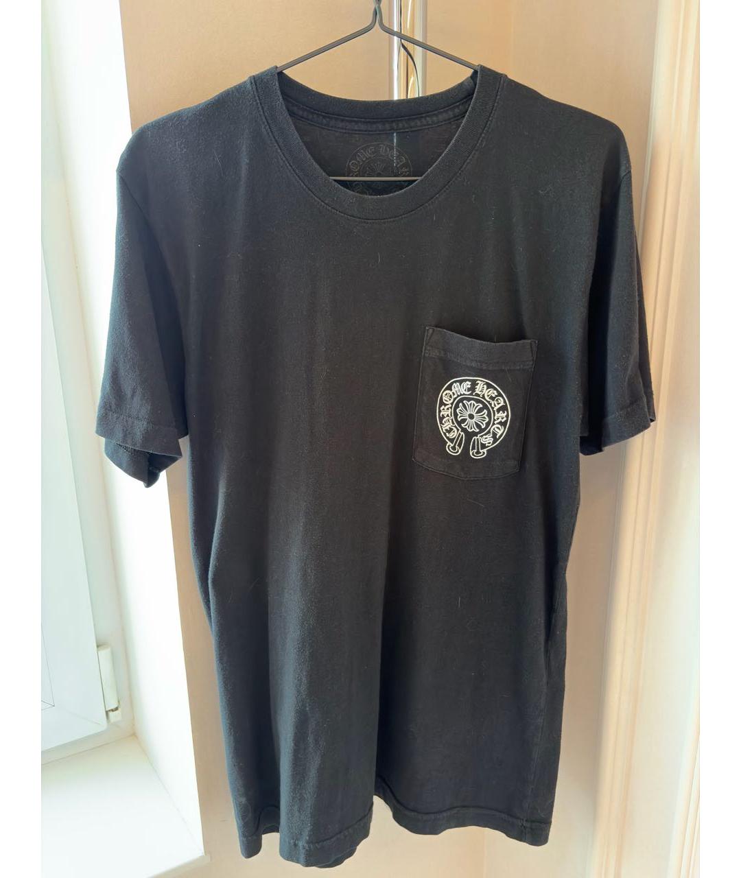 CHROME HEARTS Черная хлопковая футболка, фото 9