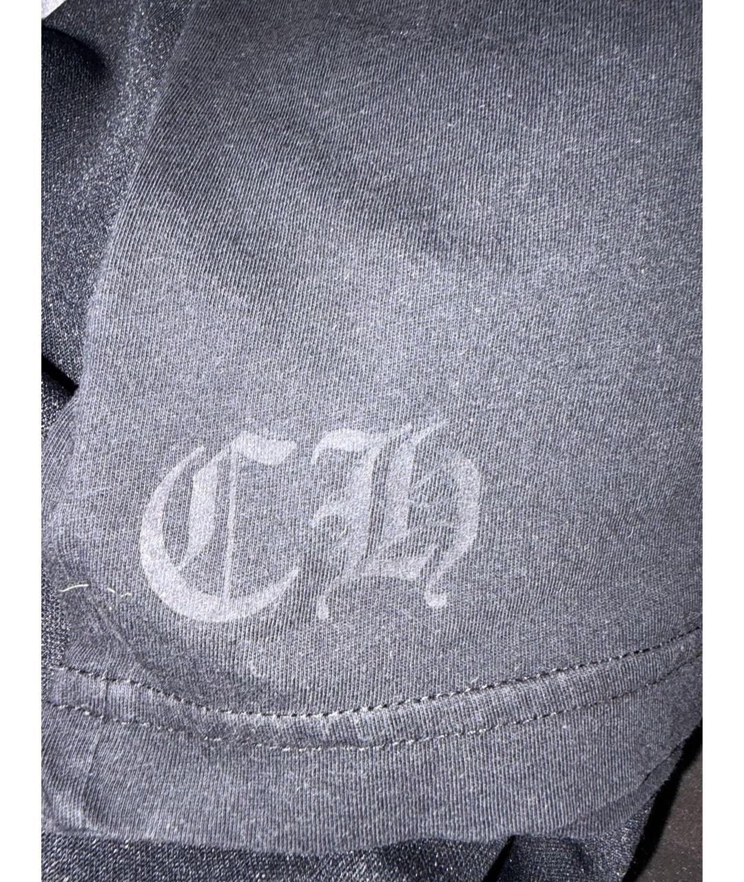 CHROME HEARTS Черная хлопковая футболка, фото 7